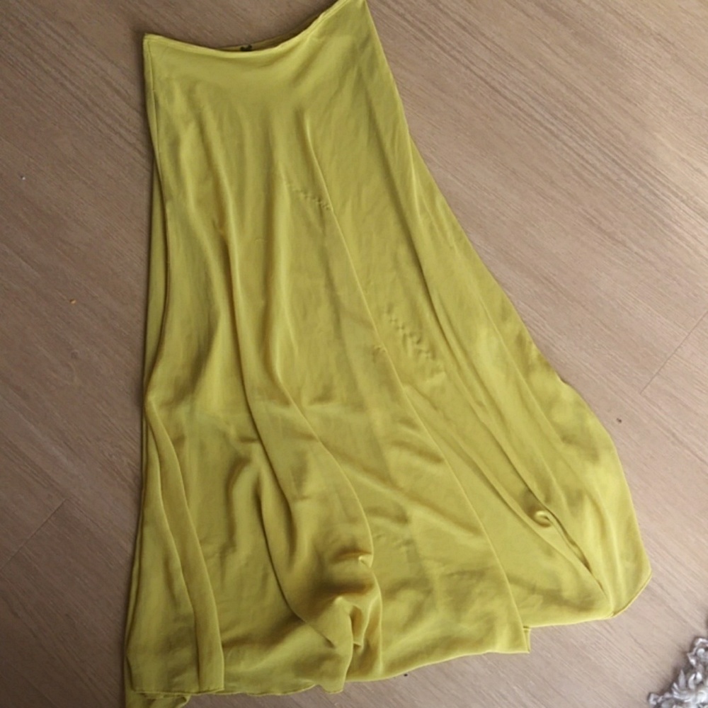 Mustard Yellow long flowy skirt